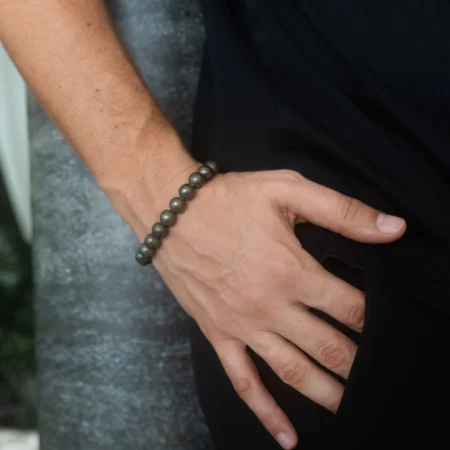 Pyrite beaded bracelet