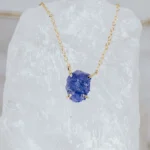 Tanzanite 18K gold plated necklace