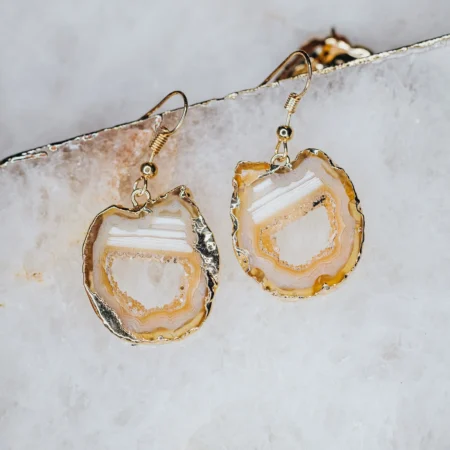 Geode agate earrings 10