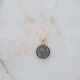 Quartz druzy silver necklace