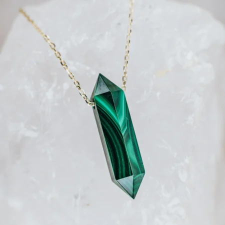 Malachite point necklace
