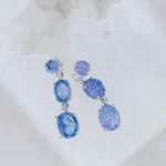 Tanzanite triple earrings