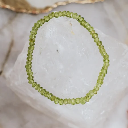 Peridot faceted bracelet