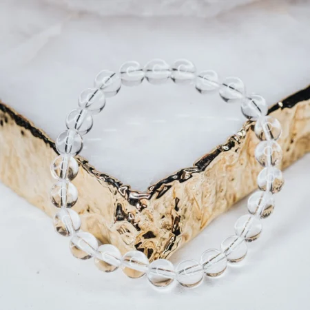 Clear quartz beaded bracelet