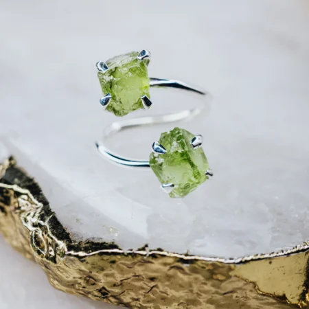 Peridot double ring