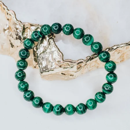 Malachite beaded bracelet